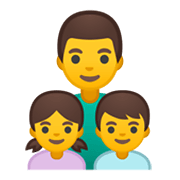 Émoji 👨‍👧‍👦 Famille : Homme, Fille Et Garçon sur Google Android 10.0.