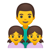 👨‍👧‍👧 Emoji Familie: Mann, Mädchen und Mädchen Google Android 10.0.