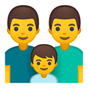 Émoji 👨‍👨‍👦 Famille : Homme, Homme Et Garçon sur Google Android 10.0.