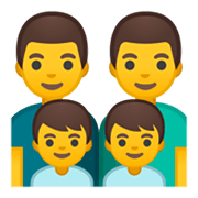 👨‍👨‍👦‍👦 Emoji Família: Homem, Homem, Menino E Menino na Google Android 10.0.