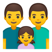 Emoji 👨‍👨‍👧 Famiglia: Uomo, Uomo E Bambina su Google Android 10.0.