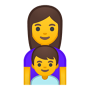 Emoji 👩‍👦 Famiglia: Donna E Bambino su Google Android 10.0.