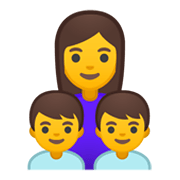 👩‍👦‍👦 Emoji Familia: Mujer, Niño, Niño en Google Android 10.0.