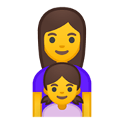Emoji 👩‍👧 Famiglia: Donna E Bambina su Google Android 10.0.