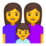 Emoji 👩‍👩‍👦 Famiglia: Donna, Donna E Bambino su Google Android 10.0.