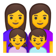 👩‍👩‍👧‍👦 Emoji Familia: Mujer, Mujer, Niña, Niño en Google Android 10.0.