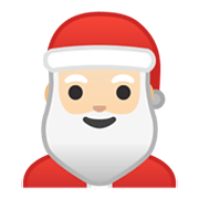🎅🏻 Emoji Weihnachtsmann: helle Hautfarbe Google Android 10.0.