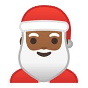 🎅🏾 Emoji Papai Noel: Pele Morena Escura na Google Android 10.0.
