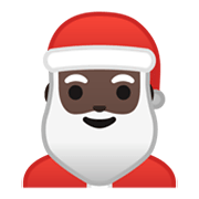 🎅🏿 Emoji Weihnachtsmann: dunkle Hautfarbe Google Android 10.0.