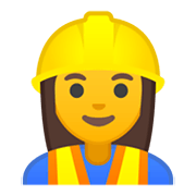 Emoji 👷‍♀️ Operaia Edile su Google Android 10.0.