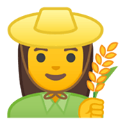 Emoji 👩‍🌾 Contadina su Google Android 10.0.
