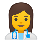 Émoji 👩‍⚕️ Professionnelle De La Santé sur Google Android 10.0.