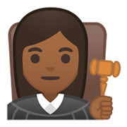 Émoji 👩🏾‍⚖️ Juge Femme : Peau Mate sur Google Android 10.0.