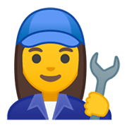 Émoji 👩‍🔧 Mécanicienne sur Google Android 10.0.
