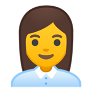 Emoji 👩‍💼 Impiegata su Google Android 10.0.