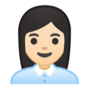 Emoji 👩🏻‍💼 Impiegata: Carnagione Chiara su Google Android 10.0.