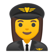 Emoji 👩‍✈️ Pilota Donna su Google Android 10.0.
