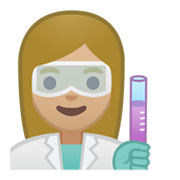 Emoji 👩🏼‍🔬 Scienziata: Carnagione Abbastanza Chiara su Google Android 10.0.