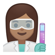 👩🏽‍🔬 Emoji Cientista Mulher: Pele Morena na Google Android 10.0.