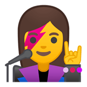 Émoji 👩‍🎤 Chanteuse sur Google Android 10.0.