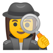 Emoji 🕵️‍♀️ Investigatrice su Google Android 10.0.