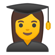 Emoji 👩‍🎓 Studentessa su Google Android 10.0.