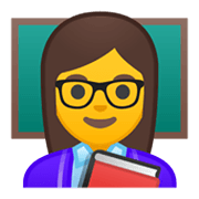 👩‍🏫 Emoji Profesora en Google Android 10.0.