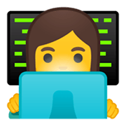 Emoji 👩‍💻 Tecnologa su Google Android 10.0.