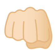 Emoji 👊🏻 Pugno Chiuso: Carnagione Chiara su Google Android 10.0.
