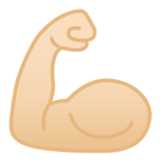 Émoji 💪🏻 Biceps Contracté : Peau Claire sur Google Android 10.0.