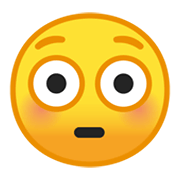Emoji 😳 Faccina Imbarazzata su Google Android 10.0.