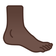 🦶🏿 Emoji Fuß: dunkle Hautfarbe Google Android 10.0.