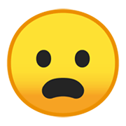 Emoji 😦 Faccina Imbronciata Con Bocca Aperta su Google Android 10.0.