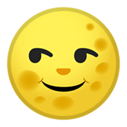 Emoji 🌝 Faccina Luna Piena su Google Android 10.0.