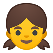 Émoji 👧 Fille sur Google Android 10.0.