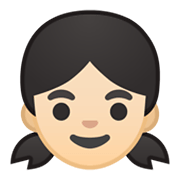 Émoji 👧🏻 Fille : Peau Claire sur Google Android 10.0.
