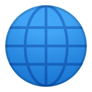 Emoji 🌐 Globo Con Meridiani su Google Android 10.0.