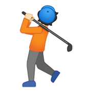 Émoji 🏌🏻 Joueur De Golf : Peau Claire sur Google Android 10.0.