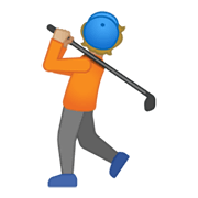 Emoji 🏌🏼 Persona Che Gioca A Golf: Carnagione Abbastanza Chiara su Google Android 10.0.