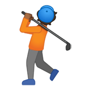 🏌🏾 Emoji Golfer(in): mitteldunkle Hautfarbe Google Android 10.0.