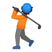 🏌🏿 Emoji Golfista: Tono De Piel Oscuro en Google Android 10.0.