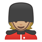 Emoji 💂🏼 Guardia: Carnagione Abbastanza Chiara su Google Android 10.0.