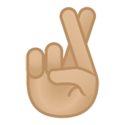 🤞🏼 Emoji Dedos Cruzados: Pele Morena Clara na Google Android 10.0.