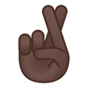 🤞🏿 Emoji Dedos Cruzados: Tono De Piel Oscuro en Google Android 10.0.