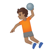 Émoji 🤾🏽 Personne Jouant Au Handball : Peau Légèrement Mate sur Google Android 10.0.