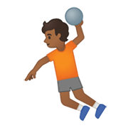 🤾🏾 Emoji Handballspieler(in): mitteldunkle Hautfarbe Google Android 10.0.