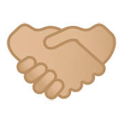 🤝🏼 Emoji Handschlag, mittelhelle Hautfarbe Google Android 10.0.