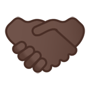 🤝🏿 Emoji Handschlag, dunkle Hautfarbe Google Android 10.0.