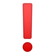 Emoji ❗ Punto Esclamativo Rosso su Google Android 10.0.