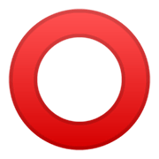 ⭕ Emoji hohler roter Kreis Google Android 10.0.